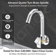 Plantex Kitchen Sink Tap with Water Saving Nozzle/Wall Mount Sink Tap for Kitchen Basin with 360Ãƒâ€šÃ‚Â° Swivel Spout-7 Year Warranty by Plantex (PRI-310-Chrome)