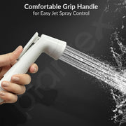 Plantex Jet Spray for Toilet/ABS Health Faucet with 1 Meter Shower Hose Pipe and Wall Hook/Health Faucet Set for Bathroom/Hand Gun for Toilet - (White)
