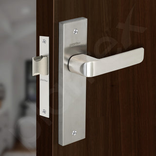 Plantex Heavy Dut Bathroom Door Lock/Mortise 8inch Keyless Plate Handle Set for Home/Bathroom/Store Room/Balcony/Office with Baby Latch (8110, Matt)