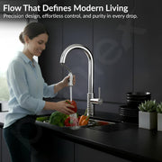 Plantex Pull-Down Kitchen Sink Tap/Pure Brass Sink Tap for Kitchen Basin with 360⁰ Swivel Spout/Kitchen Sink Faucet- (2045, Chrome)