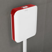 Plantex Flush Tank for Toilet/7 LTR Water Capacity Flushing Cistern/Polypropylene Slim Dual Tone Toilet Flush Tank - Pack of 1 (Red and White)