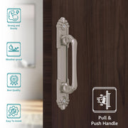 Plantex 8 Inch Heavy Duty Main Door Handle/Pull Push Handle for Main Door Home & Hotel/3 Years Warranty Pack of 1 (294, Satin Finish, Silver)