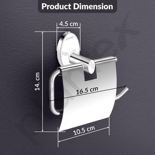 Plantex 304 Grade Stainless Steel Toilet Roll Holder for Bathroom/Toilet Paper Roll Holder/Toilet Tissue Paper Roll Holder for Bathroom Accessories - Oreva (Chrome)
