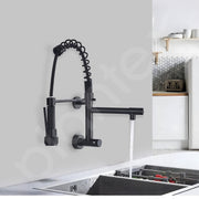 Plantex Brass Sink Tap for Kitchen Basin/360Ãƒâ€šÃ‚Â° Swivel Spout Faucet for Kitchen with Hot and Cold Tap for Wash Basin/Spring Pull Out Sink Tap -(Black)
