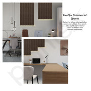 Plantex Wall Panels/Louvers Panel for Wall 8 Feet/Charcoal Panel for Interior Wall Décor/3D Wall Panel - Pack of 7 Covers - 21 Sq. Ft, Size-5 Inch x 8 Feet (Cocoa Wooden)