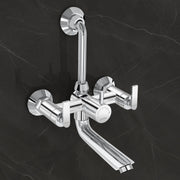 Plantex Wall Mixer for Bathroom 2 in 1 with L-Bend Provision for Overhead Shower/Mixer Tap for Bathroom with Water Saving Nozzle Tap- 7 Year Warranty (Bal-518-Chrome)