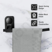 Plantex Stainless Steel Napkin Hanger for Washbasin/Napkin Holder for Bathroom/Towel Ring/Bathroom Accessories - Pack of 1 (Black)