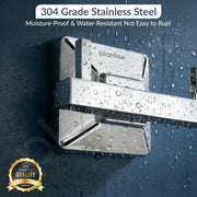 Plantex 304 Grade Stainless Steel Robe Hook/Cloth-Towel Hanger/Door Hanger-Hook/Bathroom Accessories - Pack of 1, Squaro (Chrome)