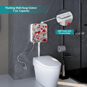 Plantex 3D Printed Flush Tank for Toilet with 7 LTR Water Capacity/Polypropylene Toilet Flush Tank/Dual Flush Cistern with Air Freshener - Pack of 1