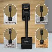 Plantex Heavy Duty 5 Inch Kick Down Door Stopper with Strong Rubber Grip for Tile/Vinyl/Hardwoods/Carpet Floor for Home and Office Doors - (Black)