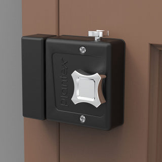 Plantex Heavy Duty Dead Bolt Lock/Rim Lock Set/Trio Lock Dead Bolt for Home,Office,Hotel (Z-Black), Brass;Metal