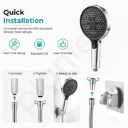 Plantex Hand Shower for Bath/4 Mode Multifunctional Shower/5-Inch ABS Plastic Silicone Handheld Shower/Easy Mode Switching – (Chrome, H615)