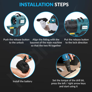 Plantex 21V Brushless - Mainframe Multi-Power Tool with Battery and Charger/7in1 Function/Variable Speed up to 24000 RPM Multi-Head Power Tool - (Tools Not Include) (Blue & Black)