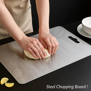 Plantex Stainless Steel Chopping Board/Vegetable Cutting Board/Anti-Bacterial, Scratch-Resistant, Durable, Non-Slip & Knife Friendly Cutting Pad (Size- 31 X 20.5 cm)