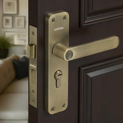 Plantex Heavy-Duty Door Lock/Door Handle Set with 3 Years of Warranty/Mortise Lock with 3 Keys, Brass Lockbody & Cylinder (8136 - Brass Antique)