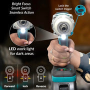 Plantex Cordless Impact Wrench with battery & charger/Brushless Motor/350 Nm Tourq/1/2 Square Head - (Blue & Black)