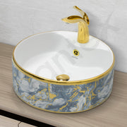 Plantex Table Top Wash Basin For Bathroom/Small Basin for Handwash/Countertop  Washbasin - Indo-European Collection (16 x 16 x 6 Inch)