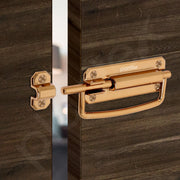 Plantex Door Stopper/5 Inch Baby Latch Kadi/Door Latch for Bathroom/Door Lock for Home/Office Doors - Pack of 4 (Rose Gold)