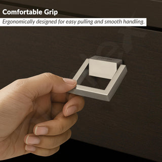 Plantex Drawer Kadi/2 Inch Chest Handle for Drawer/Square Cabinet Kadi/Pull-Push Small Kadi for Home/Office Drawer - Pack of 4 (SH-358, Satin White)