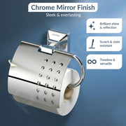 Plantex 304 Grade Stainless Steel Toilet Paper Roll Holder/Toilet Paper Holder/Tissue Paper Roll Holder
for Bathroom Accessories - Squaro (Chrome)