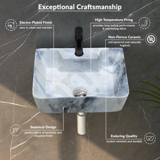 Plantex Tabletop Wash Basin for Bathroom/Designer Ceramic Basin/Rectangle Countertop Wash Basin/Home/Office (MS-904)