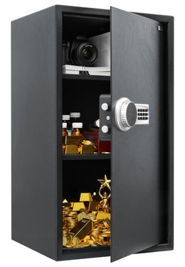 Plantex Digital Safe locker Box/108 litre Large Safe Locker for Home/Electronic Safety Locker with Master & User Dual Code Access with Emergency Key/Tijori Box/2 Years Warranty By Plantex (Grey)