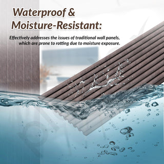 Plantex Wall Panel/Charcoal Louver Panel for Wall with Size - 6 Inch x 8 Ft/Durable, Lightweight, and Stylish Panels for Office/Hotel/Ideal for Walls & Ceilings - Pack of 1 (6004/170)