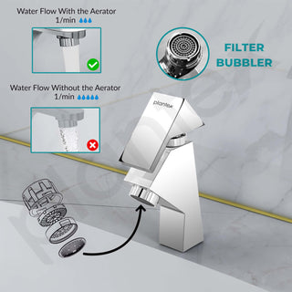Plantex Brass Pillar Cock Tap for Wash Basin/Water Tap/Deck Mounted with German Aerator and Teflon Tape Mirror Chrome Finish 7-Year Warranty by Plantex (PRI-303)