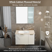 Plantex Wash Basin with Cabinet Full Set/Rectangle Bathroom Vanity/Bathroom Washbasin Cabinet with LED Mirror and Coupling (NZBC-37)