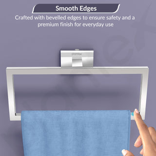 Plantex 304 Grade Stainless Steel Compact Napkin Holder for Wash Basin/Hand Towel Hanger/Napkin Holder/Bathroom Accessories - Benz (Chrome)