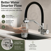 Plantex Flexible Tap for Kitchen Sink/Pure Brass Dual Flow Pull Out Sink Mixer Tap Hot and Cold/Movable/Rotable Water Mixer Faucet - (7904, Chrome)