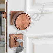 Plantex Stainless Steel Door Lock/Heavy Duty Main Door Knob Lock With 3 Keys/Mortise Door Lock For Home/Office/Hotel With 3 Years Warranty(Pvd Rose Gold)