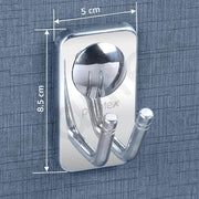 Plantex Robe Hook/Hanging Hooks for Bathroom/Hooks for Wall/Bathroom Accessories - (Metro, Chrome)