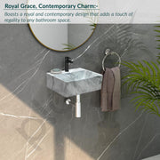 Plantex Wall Mount Wash Basin for Bathroom/Designer Ceramic Basin/Rectangle Countertop Wash Basin/Home/Office (13 x 11.5 x 4.5 Inch)
