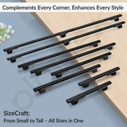 Plantex Aluminium Cabinet Handle/900mm Wardrobe Handle for Home/Cupboard Door Pull-Push Handles for Office - Pack of 1 (DTC-5580, Black)