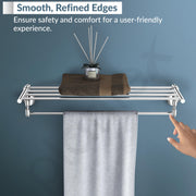Plantex 304 Grade Stainless Steel Towel Rack for Bathroom/Towel Stand/Hanger/Bathroom Accessories - Niko (24 Inch-Chrome)