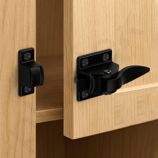 Plantex Cabinet Latch – Heavy-Duty Hatch Case Bolt for Storage Units, Toolboxes, Kitchen Cabinets & Cupboards - Pack of 6 (Black)