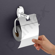 Plantex 304 Grade Stainless Steel Toilet Roll Holder for Bathroom/Toilet Paper Roll Holder/Toilet Tissue Paper Roll Holder for Bathroom Accessories - Oreva (Chrome)