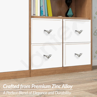 Plantex Knobs for Drawer/Triangle Knobs for Cabinets/Drawer Handle/Pull-Push Knob for Kitchen/Bedroom Cabinet - Pack of 4 (Satin)