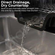 Plantex Stainless Steel Dish Drying Rack/Dish Rack with Drainer Tray for Kitchen/Vessel Drainer Basket for Utensils/Bartan Basket Stand - Chrome (17.5x12.5x7 Inch)