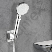 Plantex Abs Hand Shower Holder For Bathroom/Strong Self Adhesive Adjustable Handheld Shower/Wand Holder No Drilling Wall Mount Bracket - (Chrome)