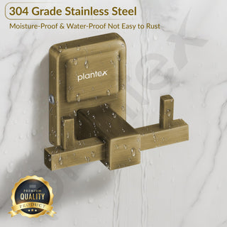 Plantex 304 Grade Stainless Steel Robe Hook/Cloth-Towel Hanger/Door Hanger-Hook/Bathroom Accessories - Darcy (Antique)