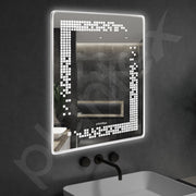 Plantex LED Mirror for Wash Basin with 3 Tone/Designer Mirror for Living Room/Bedroom/Dressing Room - Rectangle Shape (18 X 24 Inch)