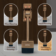 Plantex 5 Inch Long Gate Stopper for The Wooden Door/Door Stopper with Rubber Grip - (Pack of 3) Rose Gold