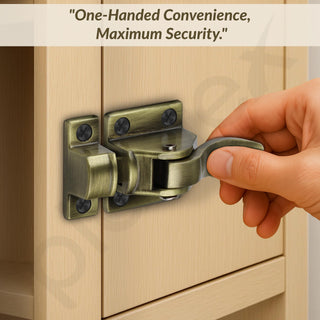 Plantex Cabinet Latch – Heavy-Duty Hatch Case Bolt for Storage Units, Toolboxes, Kitchen Cabinets & Cupboards - Pack of 6 (Brass Antique)