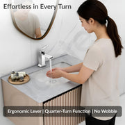 Plantex Pillar Cock/Pure Brass Pillar Cock for Wash Basin with Teflon Tape/Single Lever Tabletop Basin Tap - (DR003, Chrome)