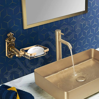 Plantex Aluminum Soap Holder for Bathroom/Soap Stand/Bathroom Accessories (Brass Antique Finish)