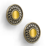 Plantex Drawer Knobs/Pull-Push Knobs for Drawer/Knob for Kitchen/Bedroom/Drawers - Pack of 2 (Brass Antique) - Zinc