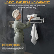 Plantex Towel Rack for Bathroom/Pure Brass Towel Holder/24 Inch Towel Stand/Towel Bar/Bathroom Accessories - Pack of 1 (APS-GIA-13, Chrome)