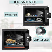 Plantex 38 Litre Digital Locker For Home/Safe Locker Box with Biometric/Touch Panel Display/Emergency Key Locks/Perfect Security Solution for Valuables/2 Years Warranty By Plantex - (Black)